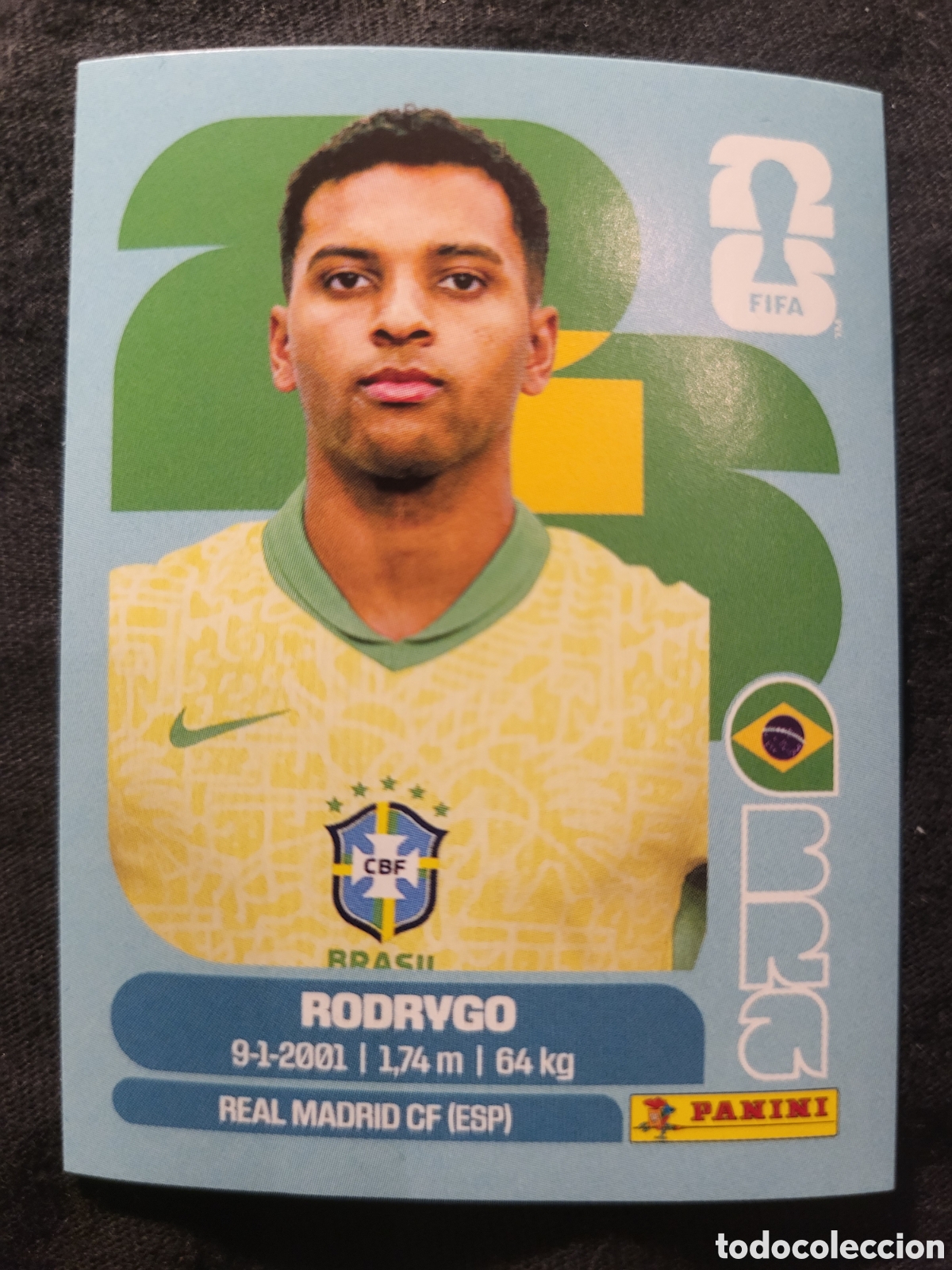 Cromos de F&uacute;tbol: BRA 15 Rodrygo [Sticker] / FIFA World Cup 2026