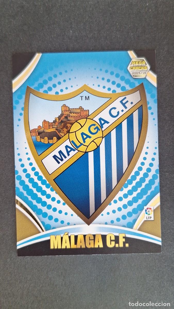 Cromos de F&uacute;tbol: L1 ESCUDO MALAGA C. F. 145 PANINI MEGACRACKS 2009 2010 09 10