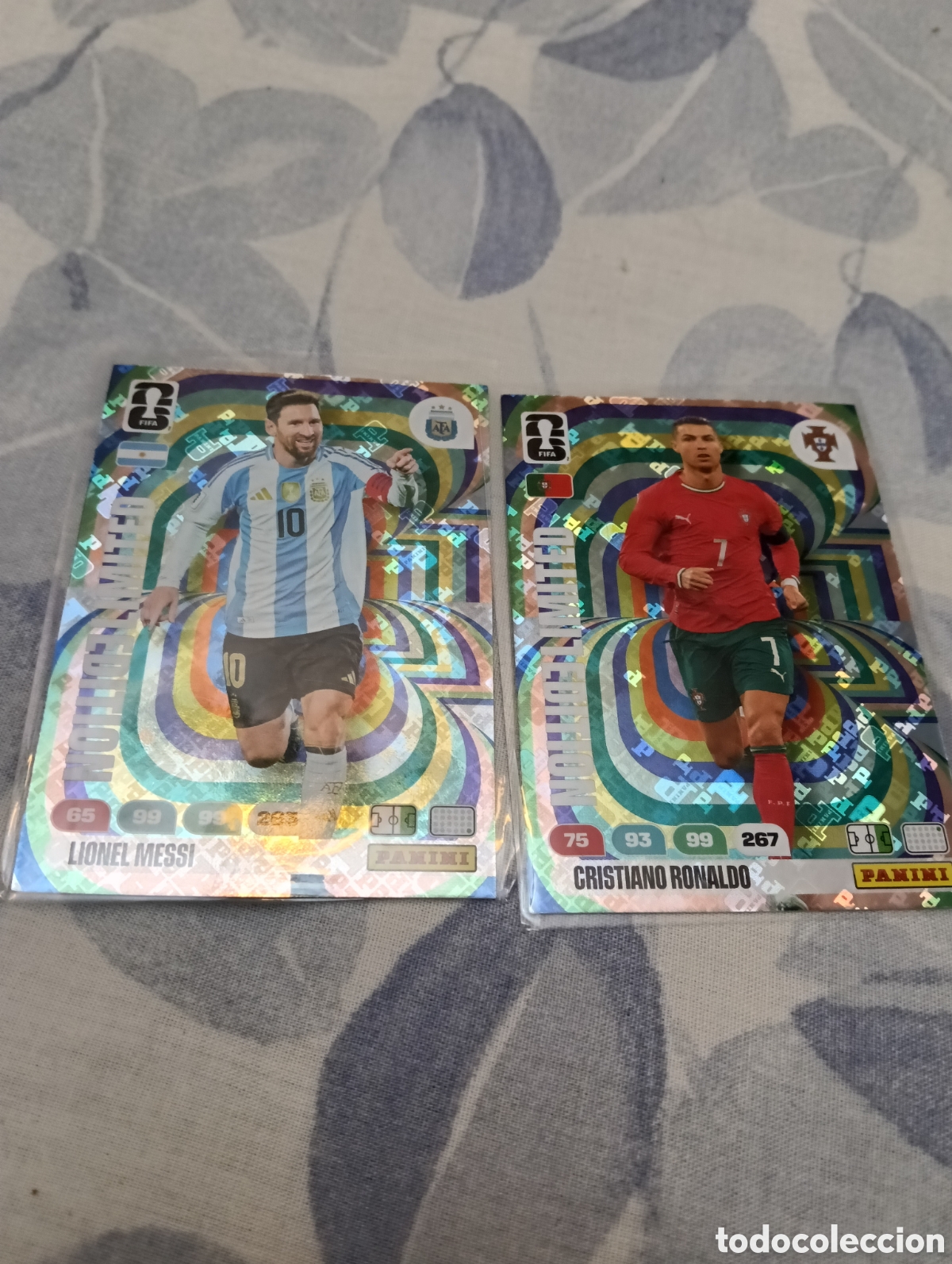 Cromos de F&uacute;tbol: Messi y Cristiano Adrenalyn