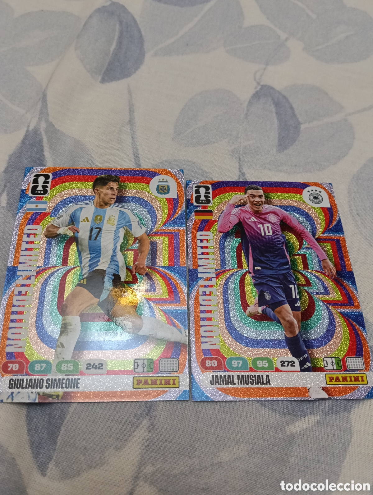 Cromos de F&uacute;tbol: 2 Cartas edici&oacute;n limitada de Adrenalyn World cup 26