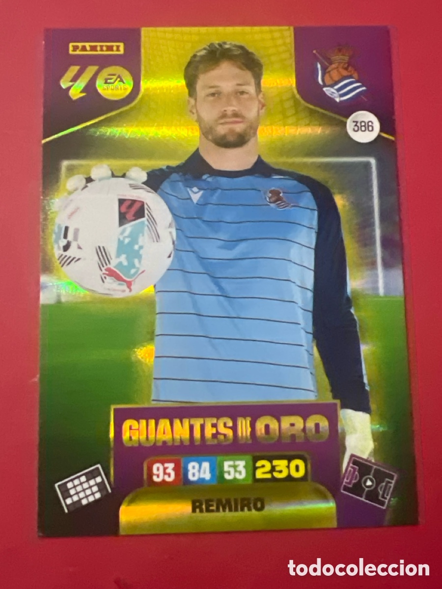 Cromos de F&uacute;tbol: C9. 386 REMIRO GUANTES DE ORO DE LA REAL SOCIEDAD 25 26 ADRENALYN XL 2025 2026 NUEVO
