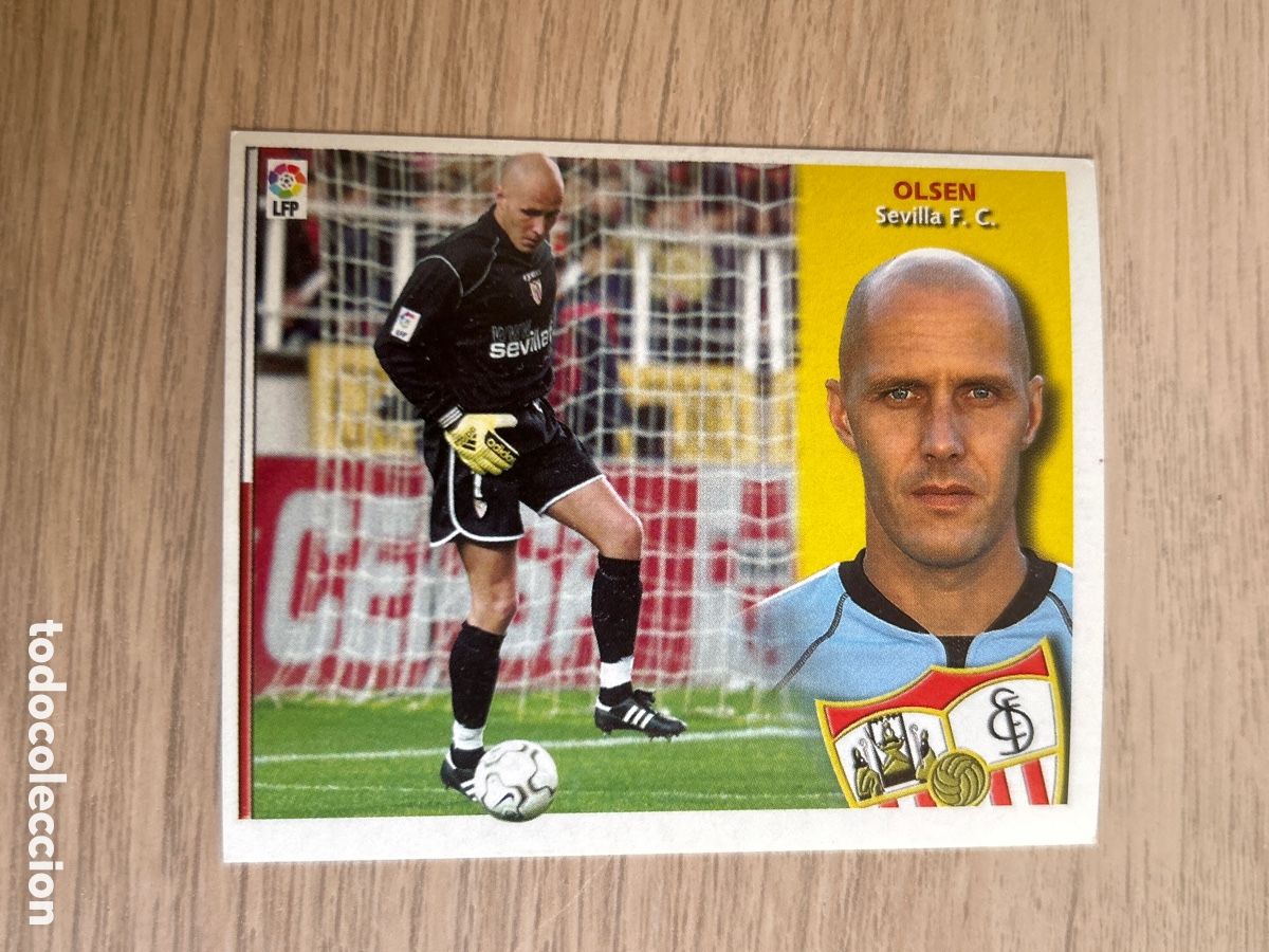 Cromos de F&uacute;tbol: OLSEN SEVILLA BAJA LIGA ESTE 2002 2003 02 03 NUNCA PEGADO SIN PEGAR