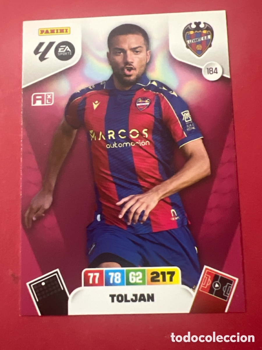 Fu&szlig;ball-Sticker: C167. 184 TOLJAN DEL LEVANTE 25 26 ADRENALYN XL 2025 2026