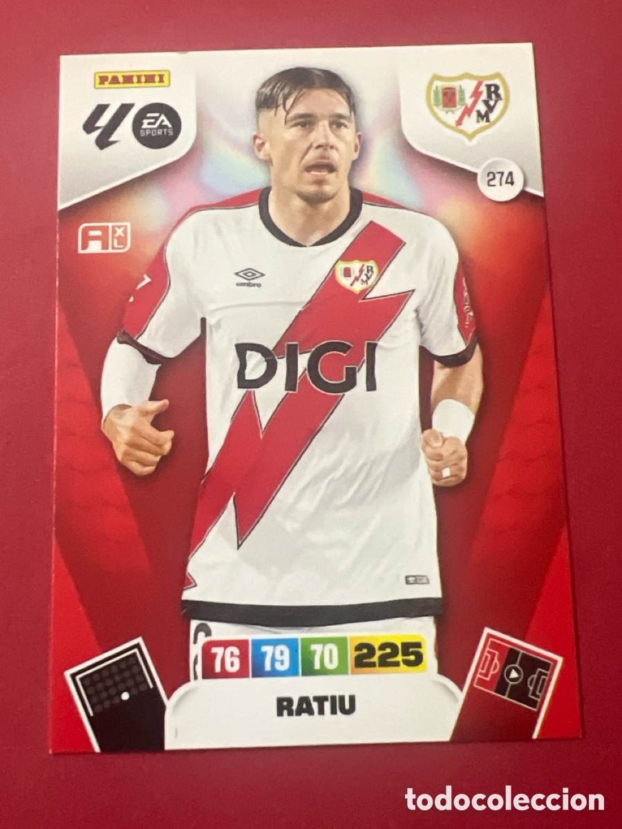 Fu&szlig;ball-Sticker: C169. CARD ADRENALYN XL PANINI 2025-2026 25 26 REGULAR RATIU RAYO VALLECANO 274