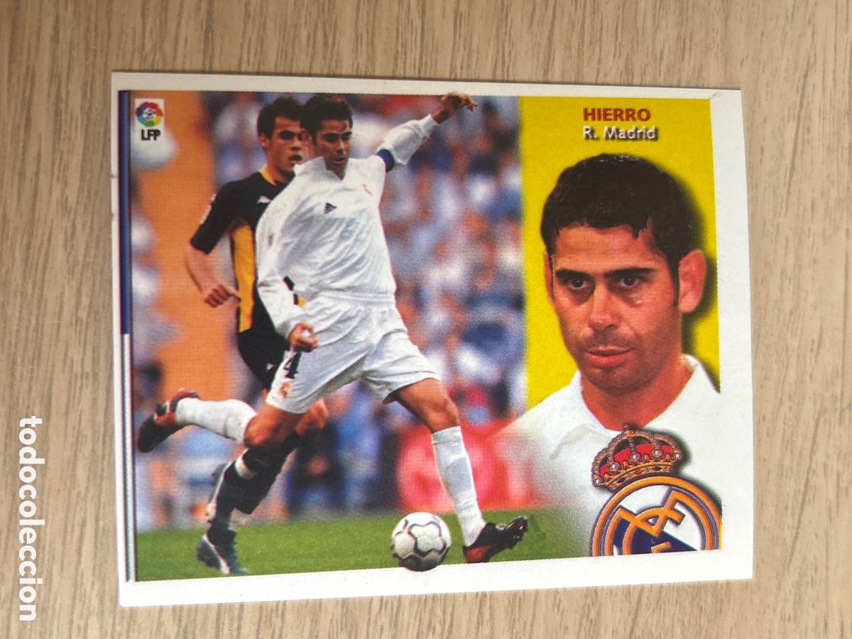 Figurine di Calcio: HIERRO REAL MADRID LIGA ESTE 2002 2003 02 03 NUNCA PEGADO SIN PEGAR