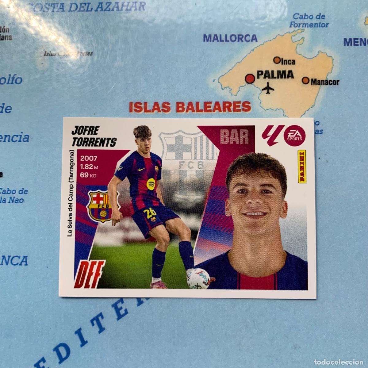 Figurine di Calcio: Jofre Torrents coloca n&uacute;mero 7 Bis del Barcelona cromo liga este 25-26 2025-2026