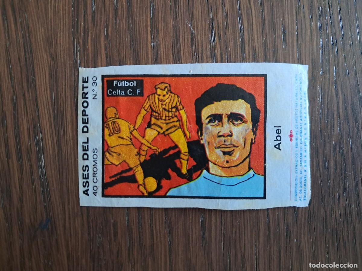 Football Stickers: cromo de futbol, Ases del deporte. Abel n&ordm; 30, Celta CF. Gallina blanca. Soda naranja 1969