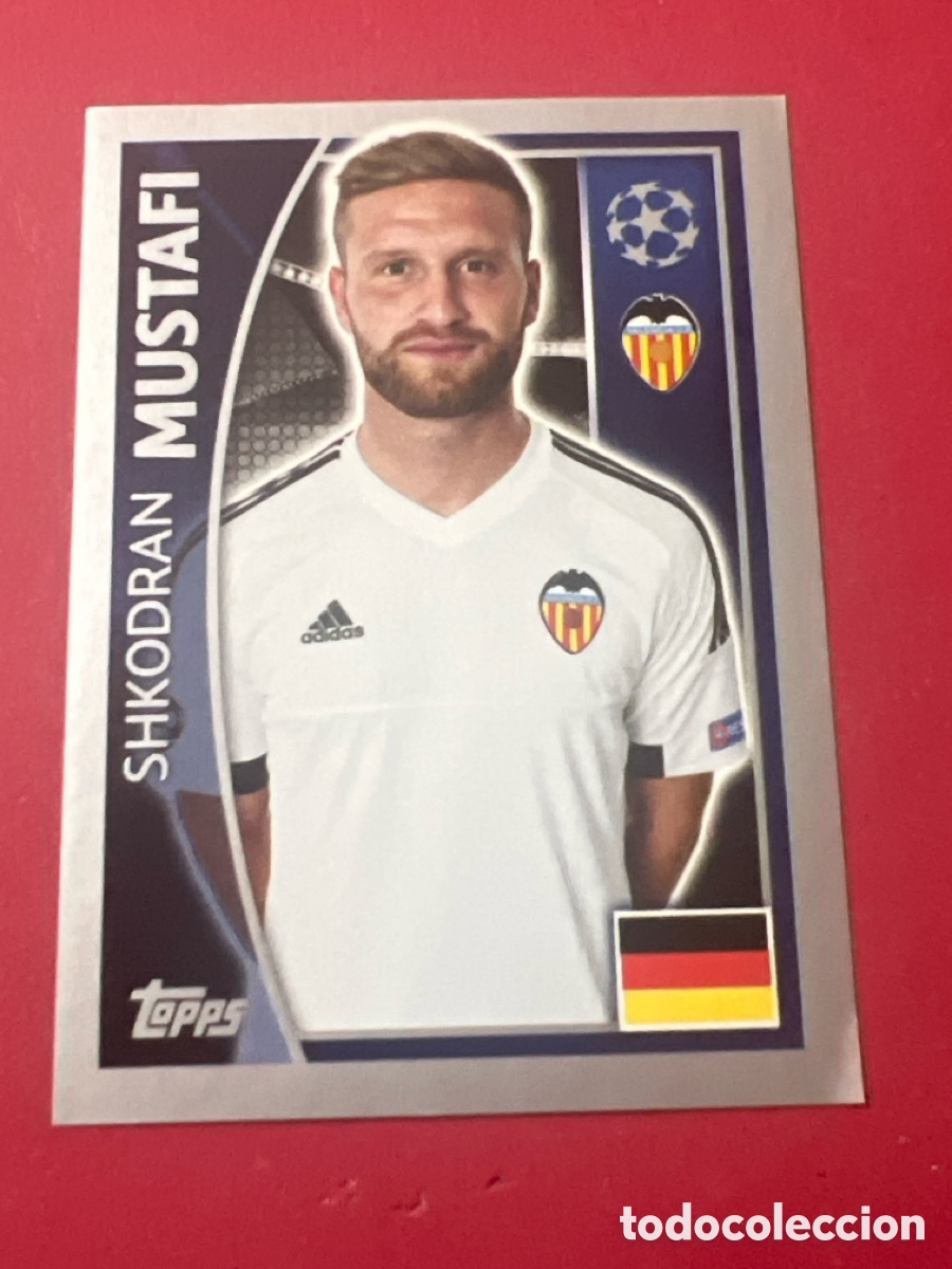 Cromos de Futebol: C192. CROMO FUTBOL MUSTAFI VALENCIA C.F. SIN PEGAR N&ordm; 555 CHAMPIONS LEAGUE 2015-2016/15-16 TOPPS