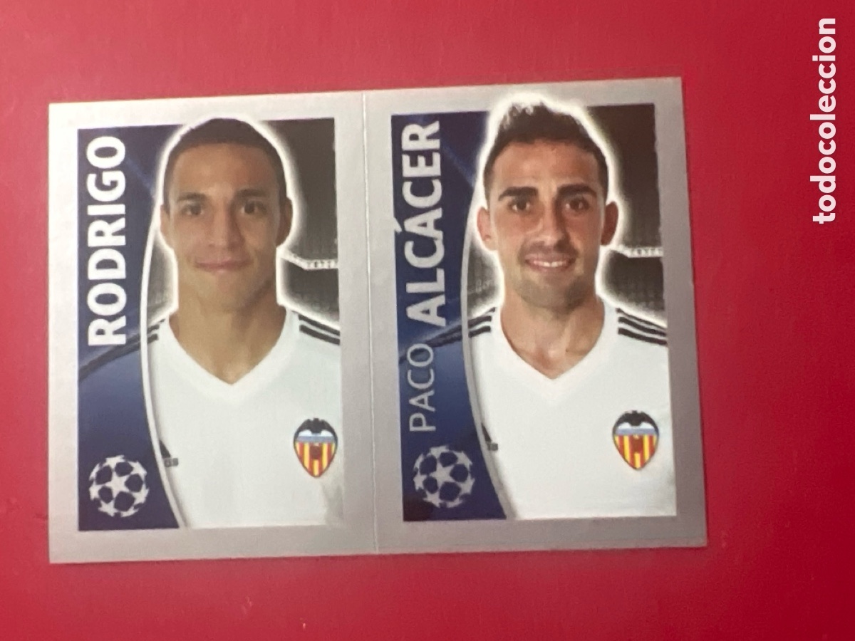 Cromos de F&uacute;tbol: CROMO FUTBOL RODRIGO ALCACER VALENCIA CF SIN PEGAR N&ordm; 565 A B CHAMPIONS LEAGUE 2015-2016/15-16 TOPPS