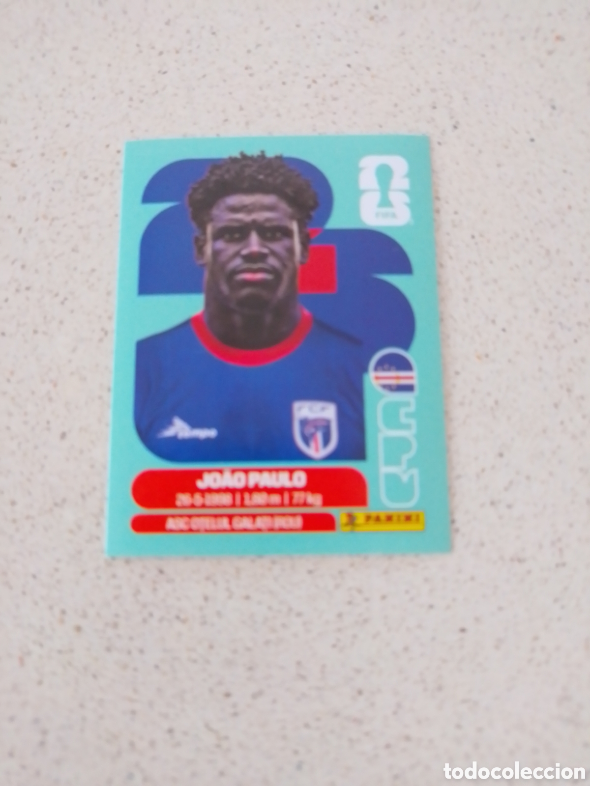 Cromos de F&uacute;tbol: CROMO NUMERO 8 JOAO P&Agrave;ULO CAVO VERDE . MUNDIAL 2026. PANINI.