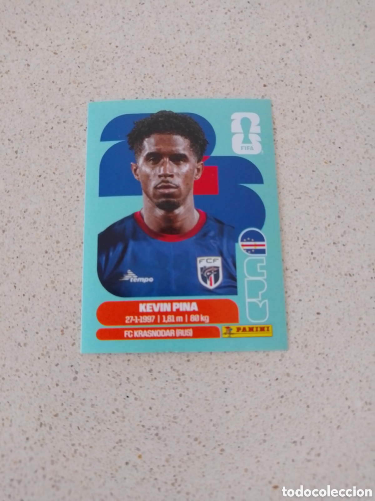 Cromos de F&uacute;tbol: CROMO NUMERO 10 KEVIN PINA CAVO VERDE . MUNDIAL 2026. PANINI.