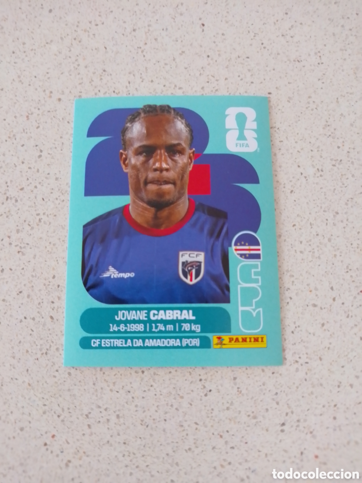 Cromos de F&uacute;tbol: CROMO NUMERO 16 CABRAL CAVO VERDE . MUNDIAL 2026. PANINI.