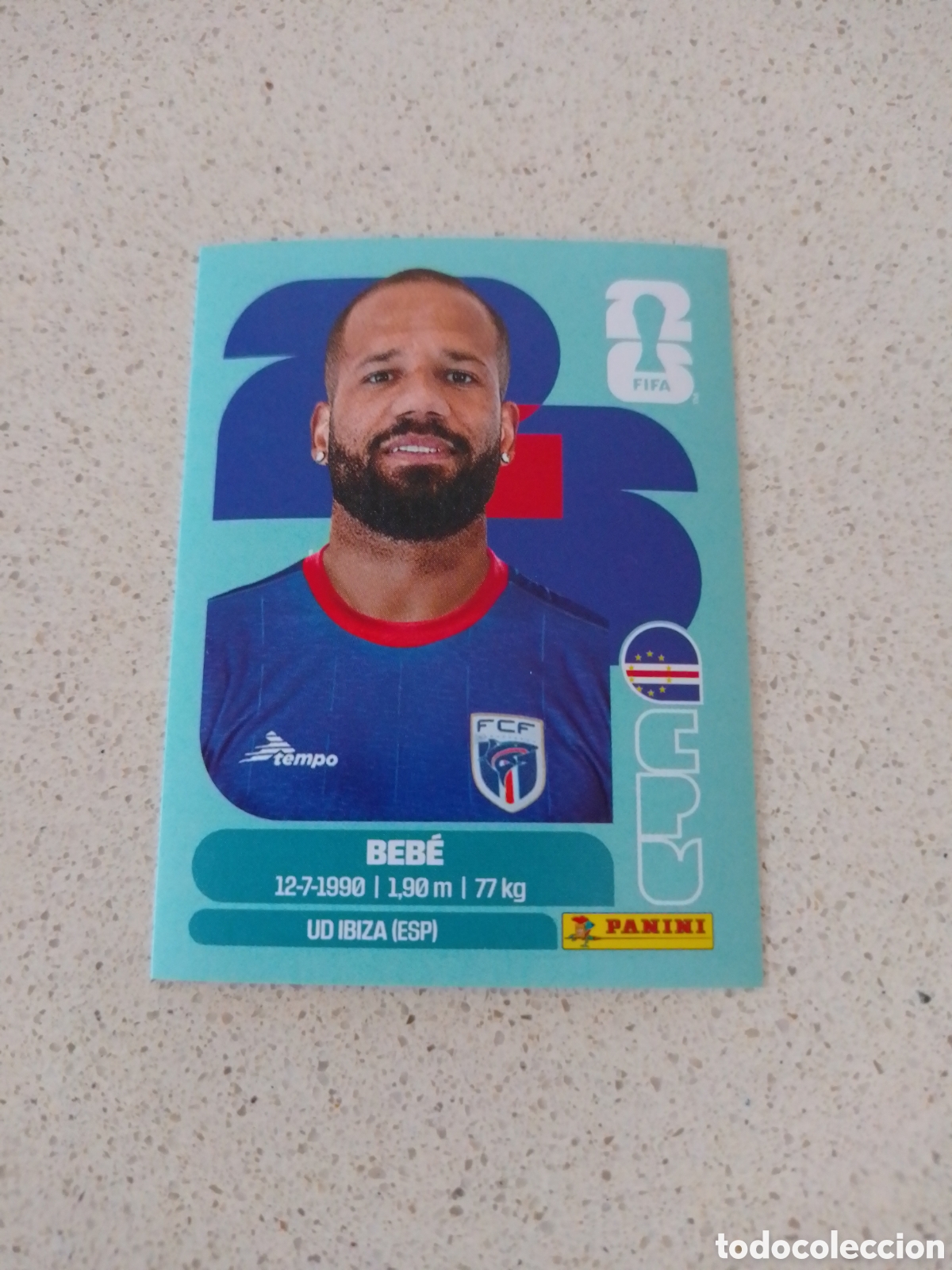 Cromos de F&uacute;tbol: CROMO NUMERO 20 BEB&Eacute; CAVO VERDE . MUNDIAL 2026. PANINI.