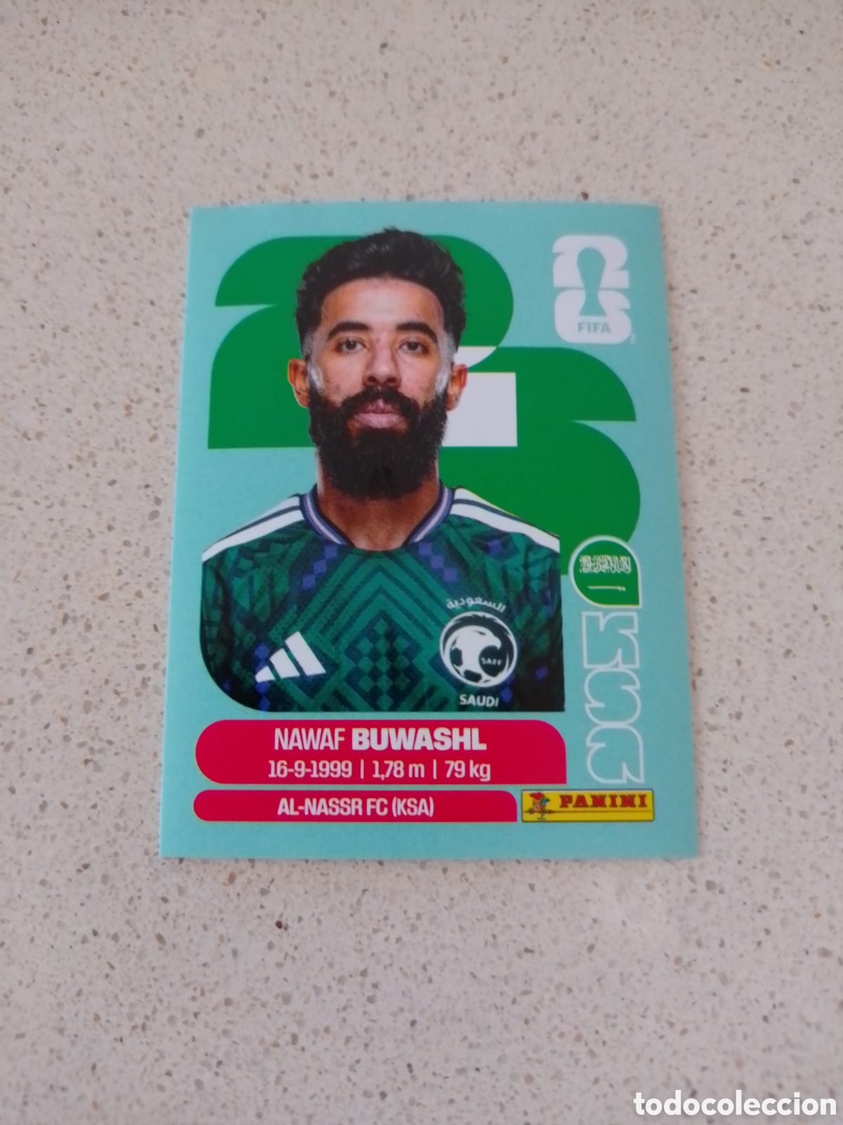 Figurine di Calcio: CROMO NUMERO 5 BUWASHL ARABIA SAUD&Iacute;. MUNDIAL 2026. PANINI.