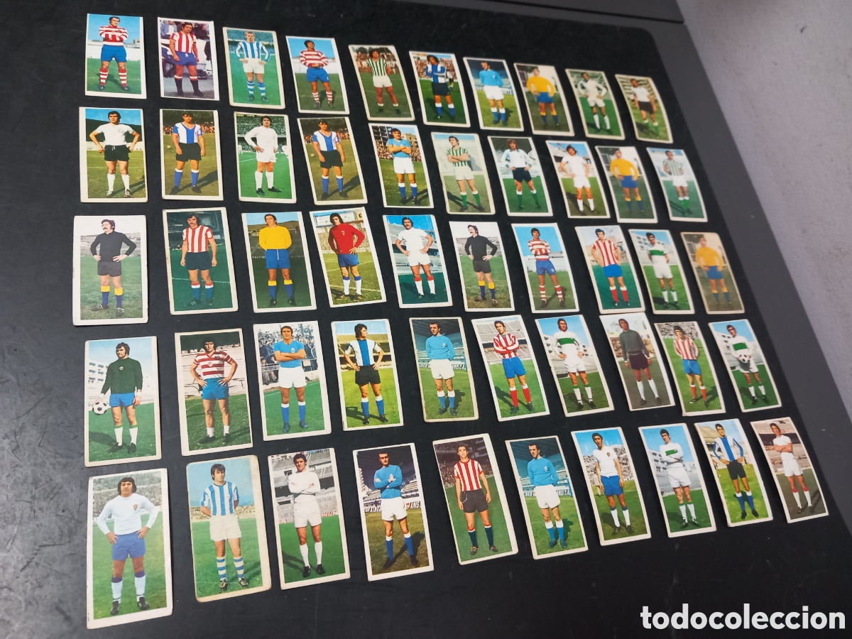 Figurine di Calcio: FUTBOL LIGA 75/76 75 76 EDICIONES ESTE GRAN LOTE DE 50 CROMOS NUNCA PEGADOS ORIGINALES