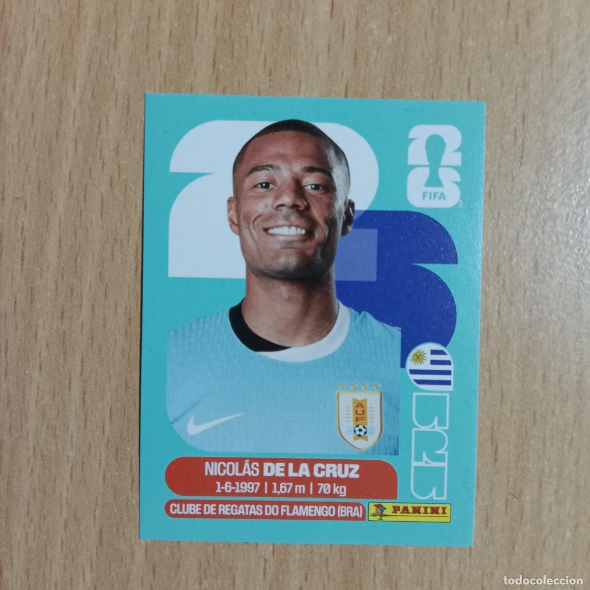 Cromos de F&uacute;tbol: NICOL&Aacute;S DE LA CRUZ , URUGUAY , STICKER CROMO N&ordm; URU 15 , FIFA WORLD CUP 2026 - PANINI - A&Ntilde;O 2026.