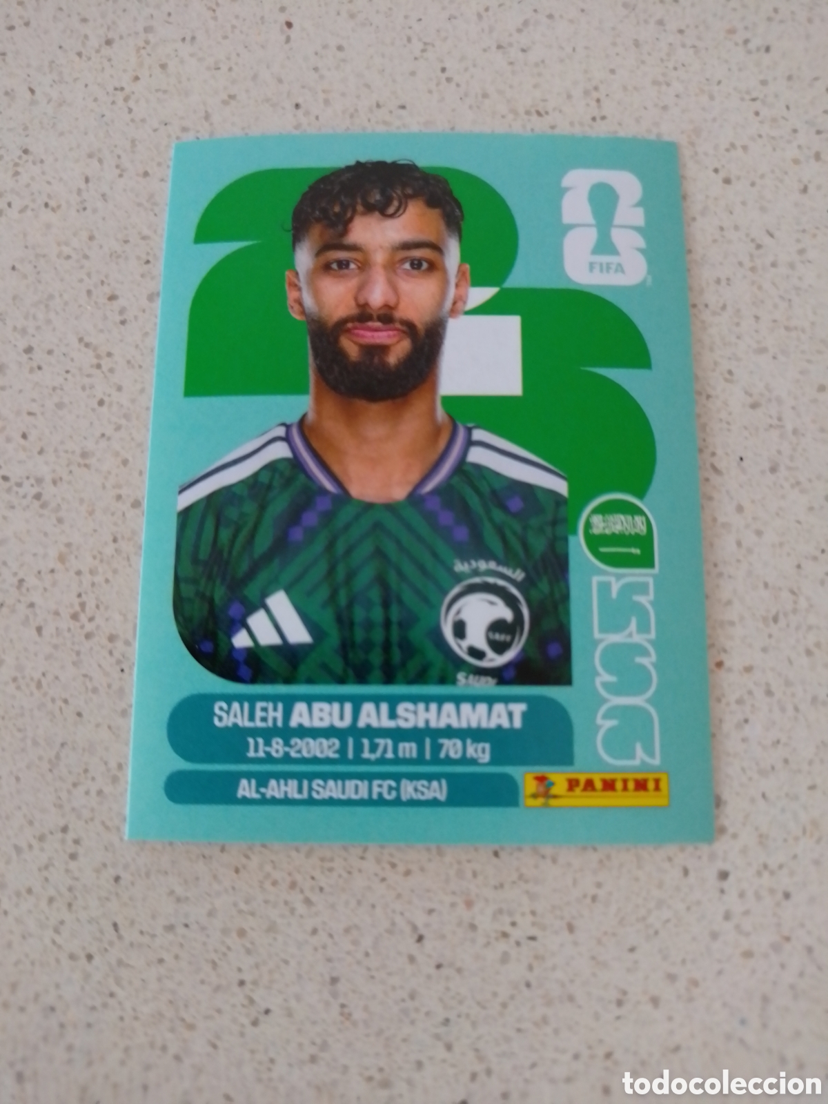 Cromos de F&uacute;tbol: CROMO NUMERO 14 ABU ALSHAMAT ARABIA SAUD&Iacute;. MUNDIAL 2026. PANINI.