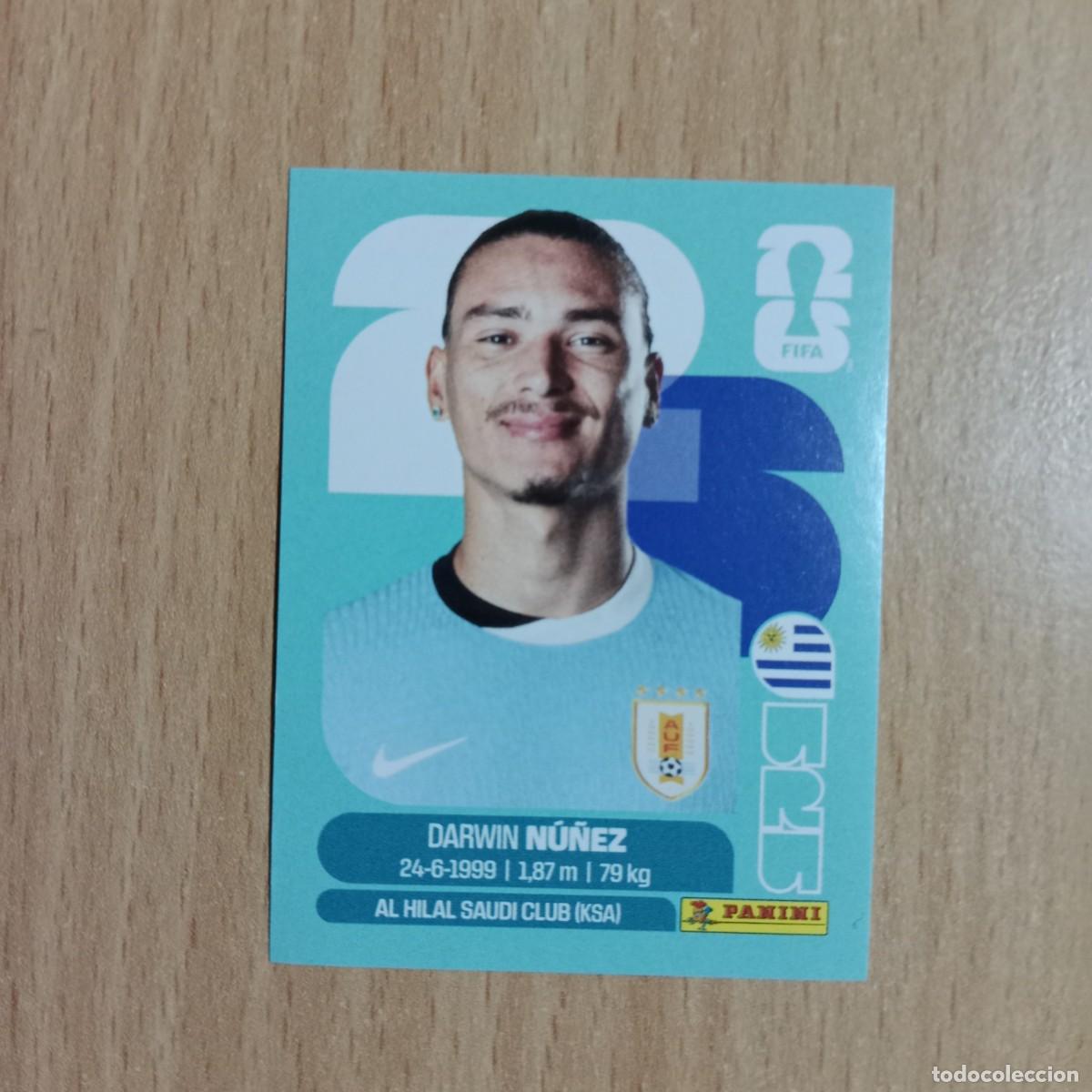 Cromos de F&uacute;tbol: DARWIN N&Uacute;&Ntilde;EZ , URUGUAY , STICKER CROMO N&ordm; URU 17 , FIFA WORLD CUP 2026 - PANINI - A&Ntilde;O 2026.