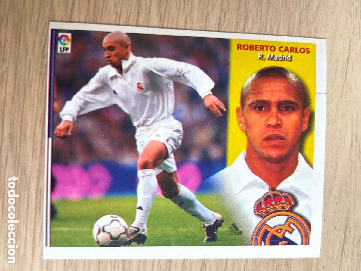 Cromos de F&uacute;tbol: ROBERTO CARLOS REAL MADRID LIGA ESTE 2002 2003 02 03 NUNCA PEGADO SIN PEGAR