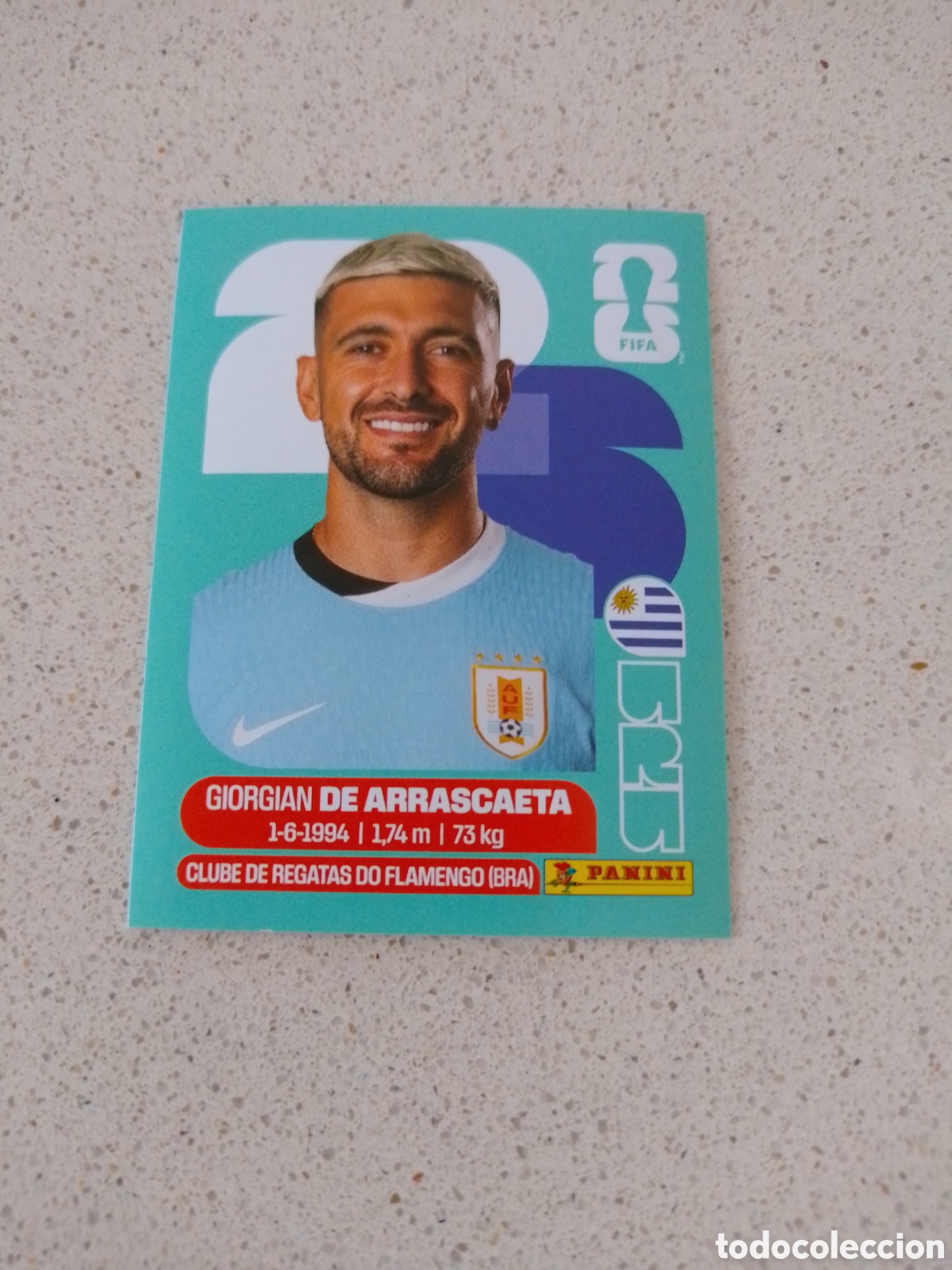 Cromos de Futebol: CROMO NUMERO 11 DE ARRASCAETA URUGUAY. MUNDIAL 2026. PANINI.