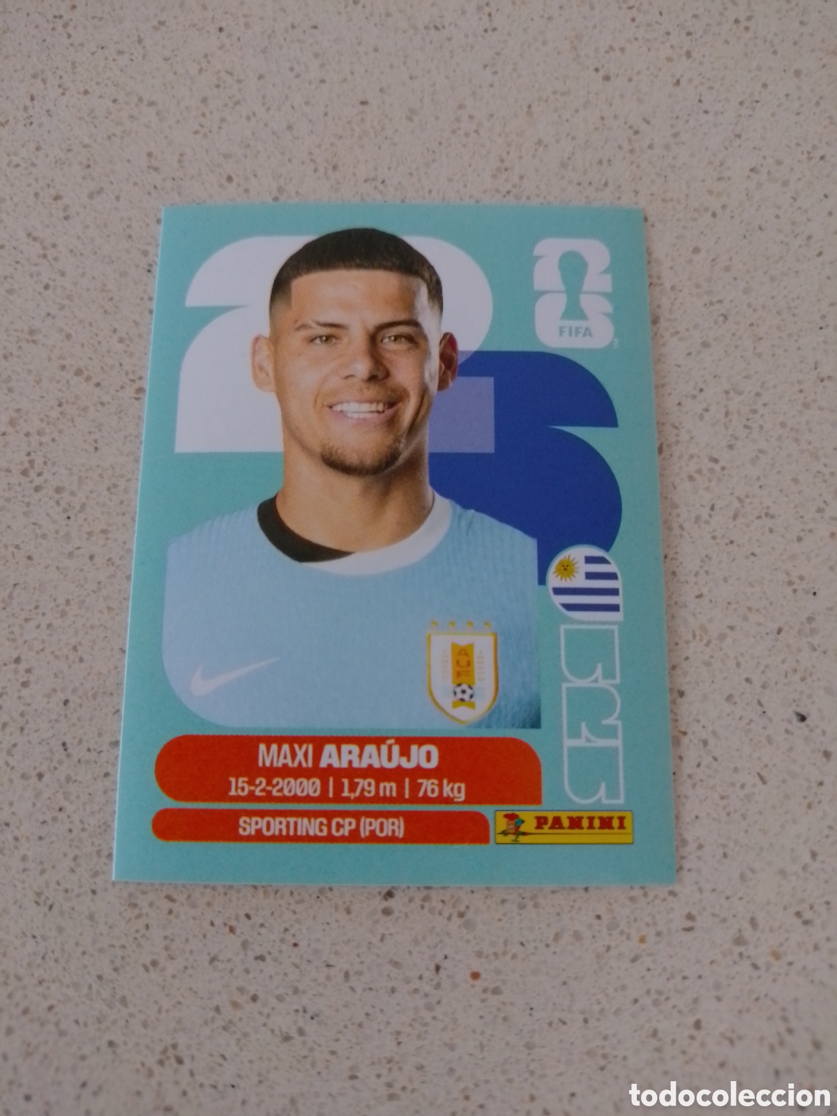 Cromos de Futebol: CROMO NUMERO 16 ARAUJO URUGUAY. MUNDIAL 2026. PANINI.
