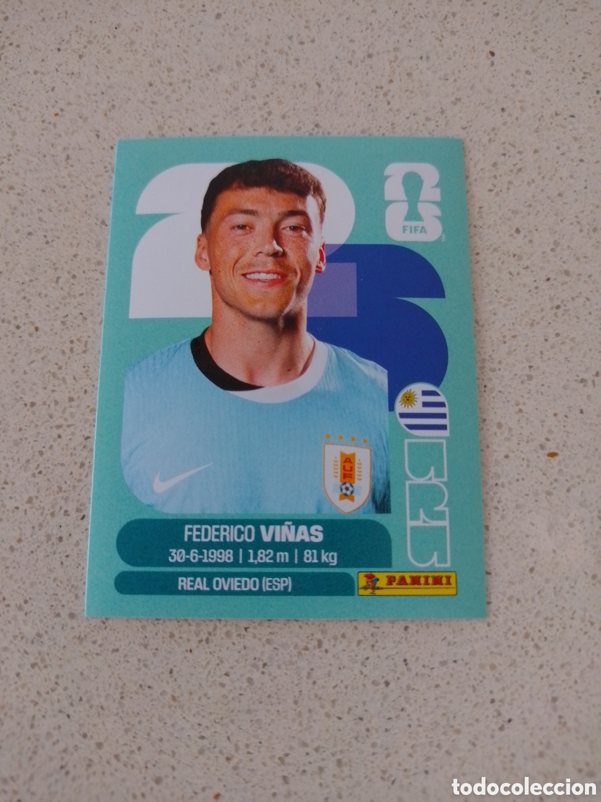 Cromos de Futebol: CROMO NUMERO 18 VI&Ntilde;AS URUGUAY. MUNDIAL 2026. PANINI.