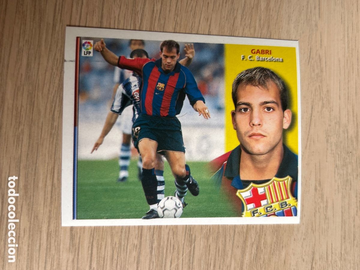 Fu&szlig;ball-Sticker: GABRI F. C. BARCELONA LIGA ESTE 2002 2003 02 03 NUNCA PEGADO SIN PEGAR