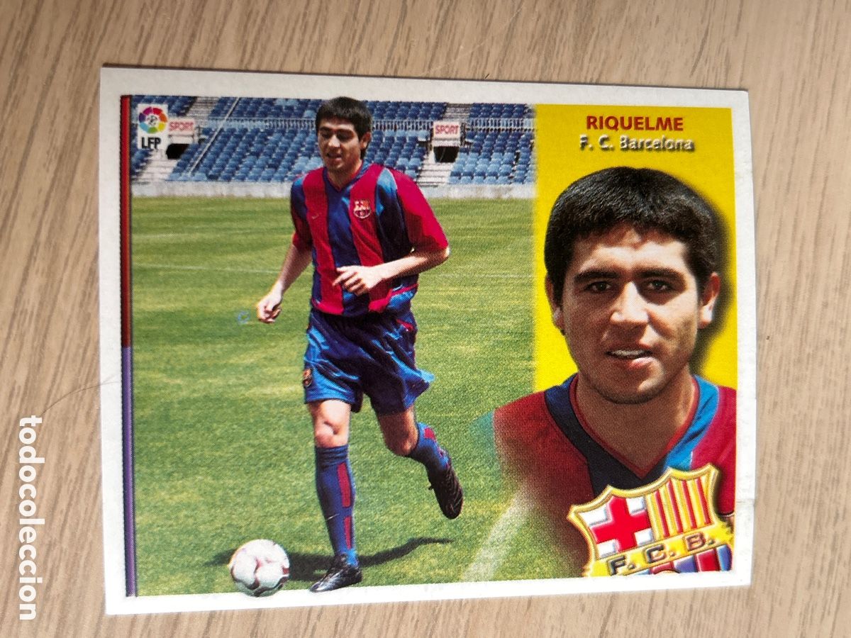 Fu&szlig;ball-Sticker: RIQUELME BARCELONA LIGA ESTE 2002 2003 02 03 NUNCA PEGADO SIN PEGAR