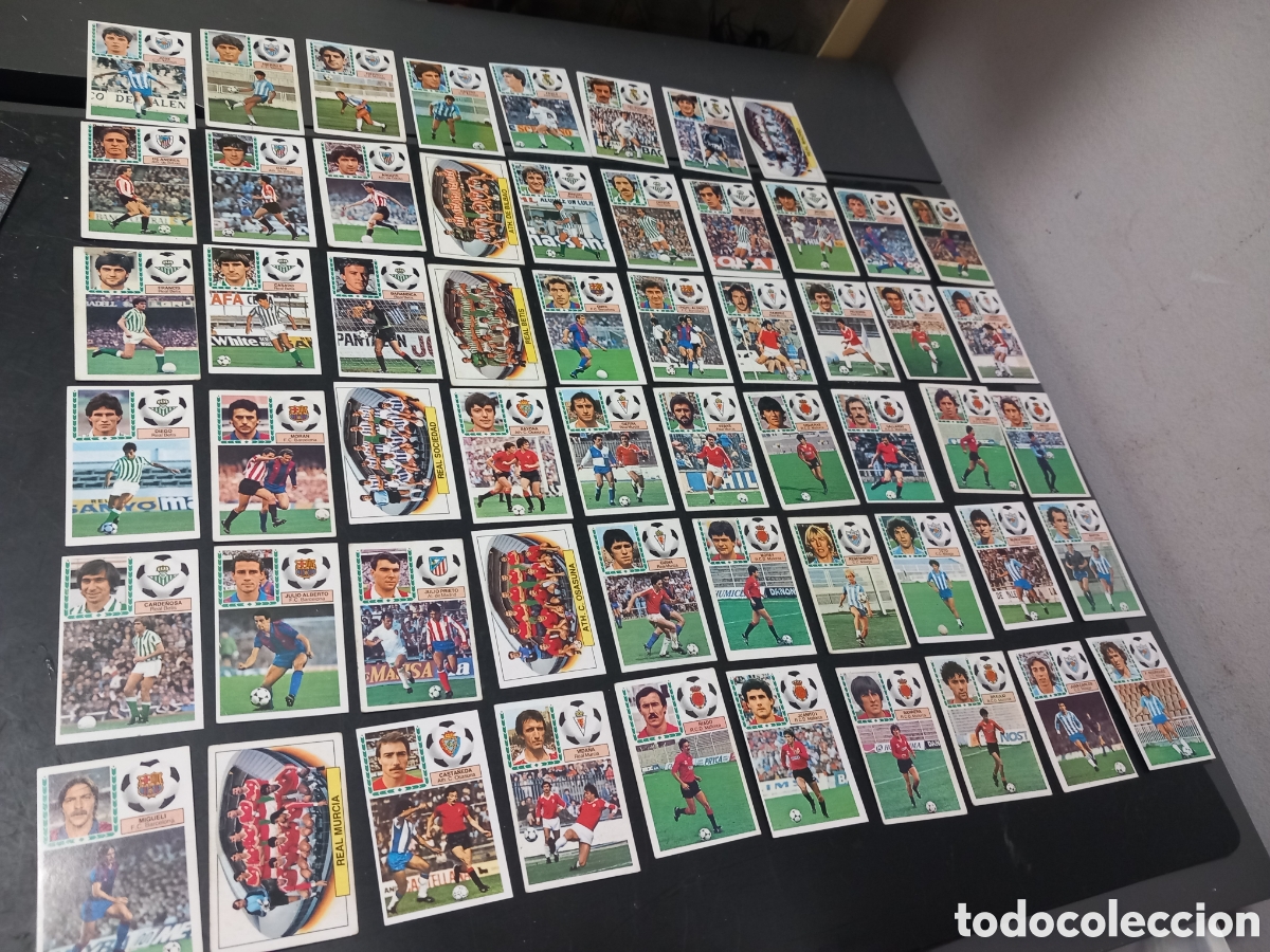 Figurine di Calcio: FUTBOL LIGA 83-84 83 84 EDICIONES ESTE GRAN LOTE DE 58 CROMOS NUNCA PEGADOS ORIGINALES