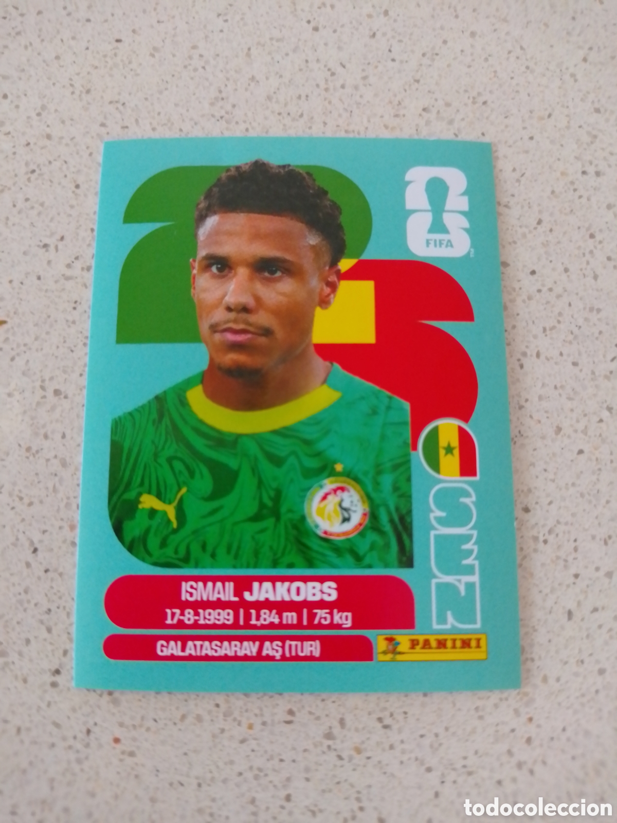 Cromos de F&uacute;tbol: CROMO NUMERO 6 JAKOBS SENEGAL. MUNDIAL 2026. PANINI.