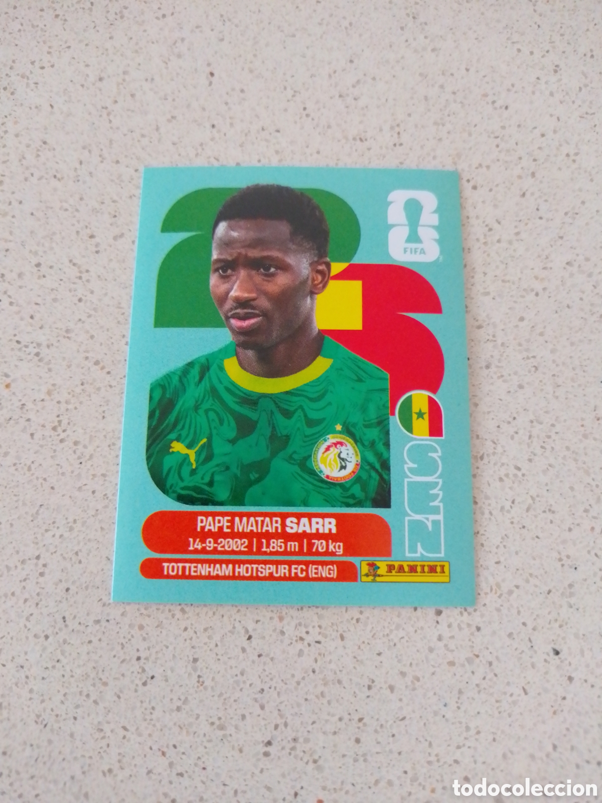 Football Stickers: CROMO NUMERO 10 SARR SENEGAL. MUNDIAL 2026. PANINI.