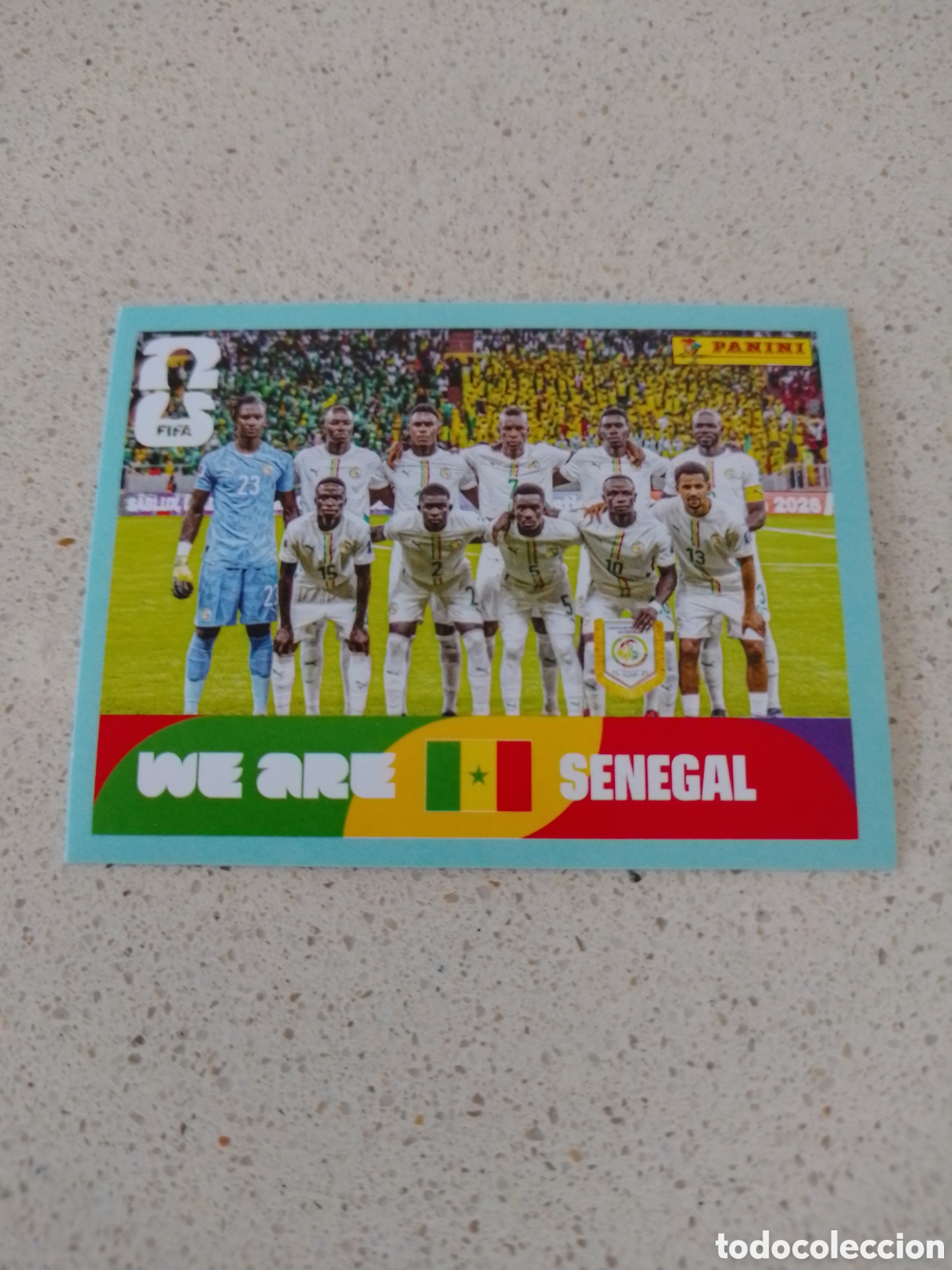 Cartes &agrave; collectionner de Football: CROMO NUMERO 13 EQUIPO SENEGAL. MUNDIAL 2026. PANINI.