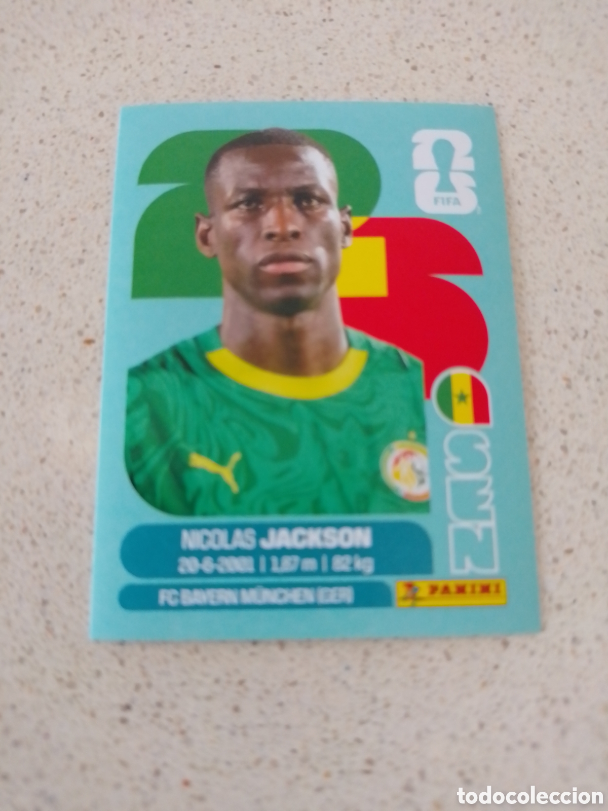 Cromos de F&uacute;tbol: CROMO NUMERO 19 NICOLAS JACKSON SENEGAL. MUNDIAL 2026. PANINI.