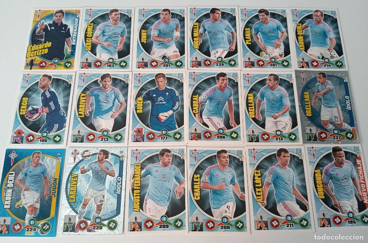 Cromos de F&uacute;tbol: LOTE CROMOS FUTBOL CELTA ADRENALYN 2014-2015 FICHAJE IDOLO JUGON