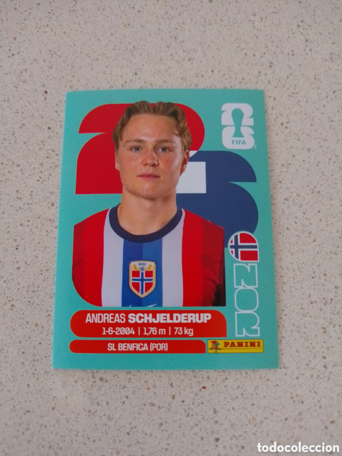 Cromos de F&uacute;tbol: CROMO NUMERO 12 SCHJELDERUP NORUEGA. MUNDIAL 2026. PANINI.
