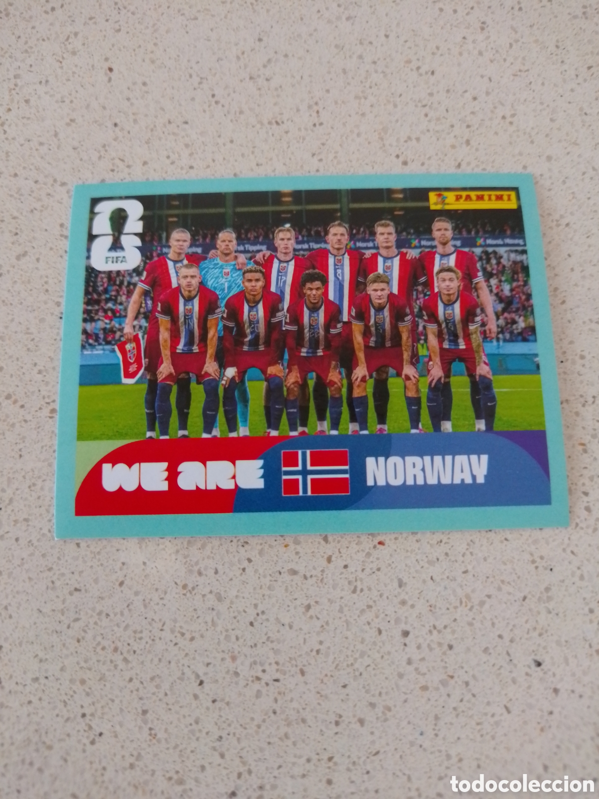 Football Stickers: CROMO NUMERO 13 EQUIPO NORUEGA. MUNDIAL 2026. PANINI.