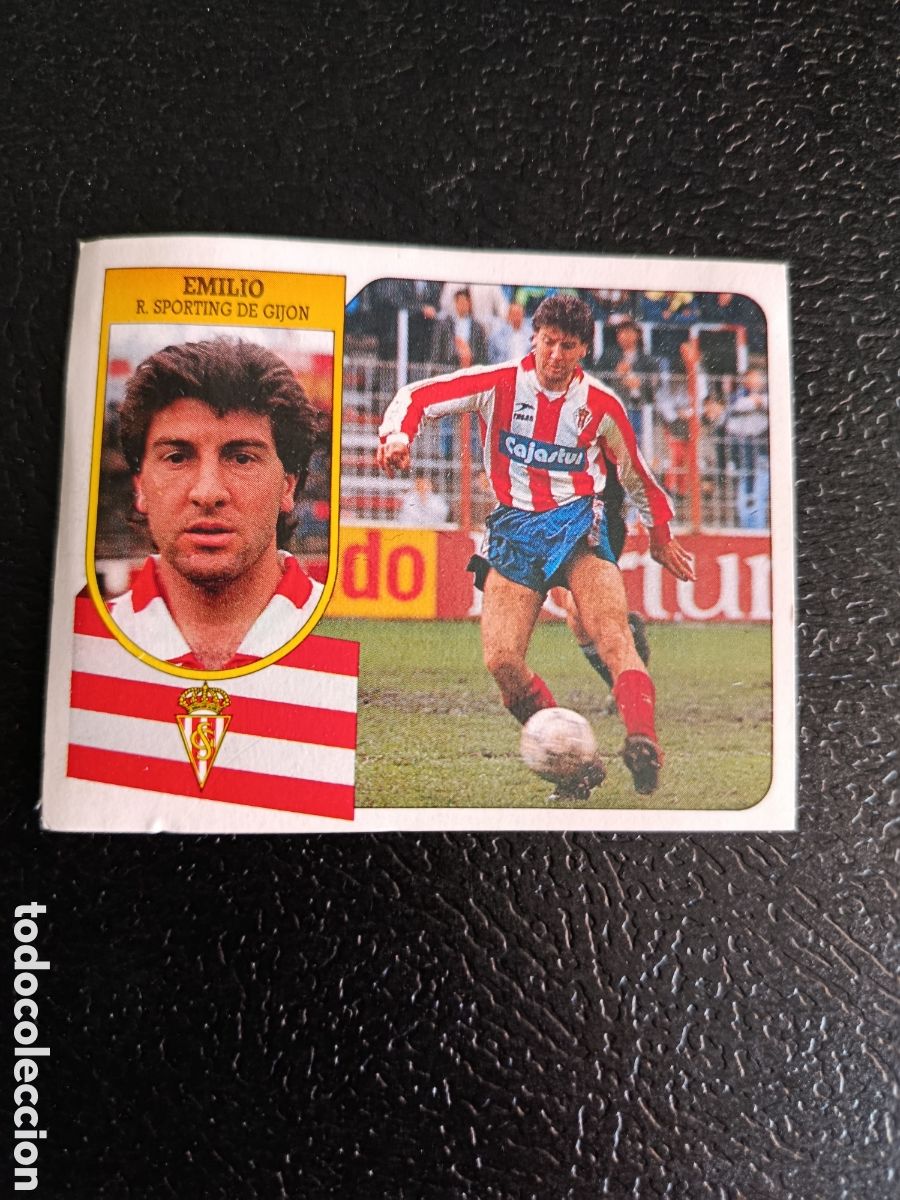 Football Stickers: EMILIO SPORTING GIJON BAJA CARTON LIGA ESTE 1991/92 91 92 DESPEGADO LEVE