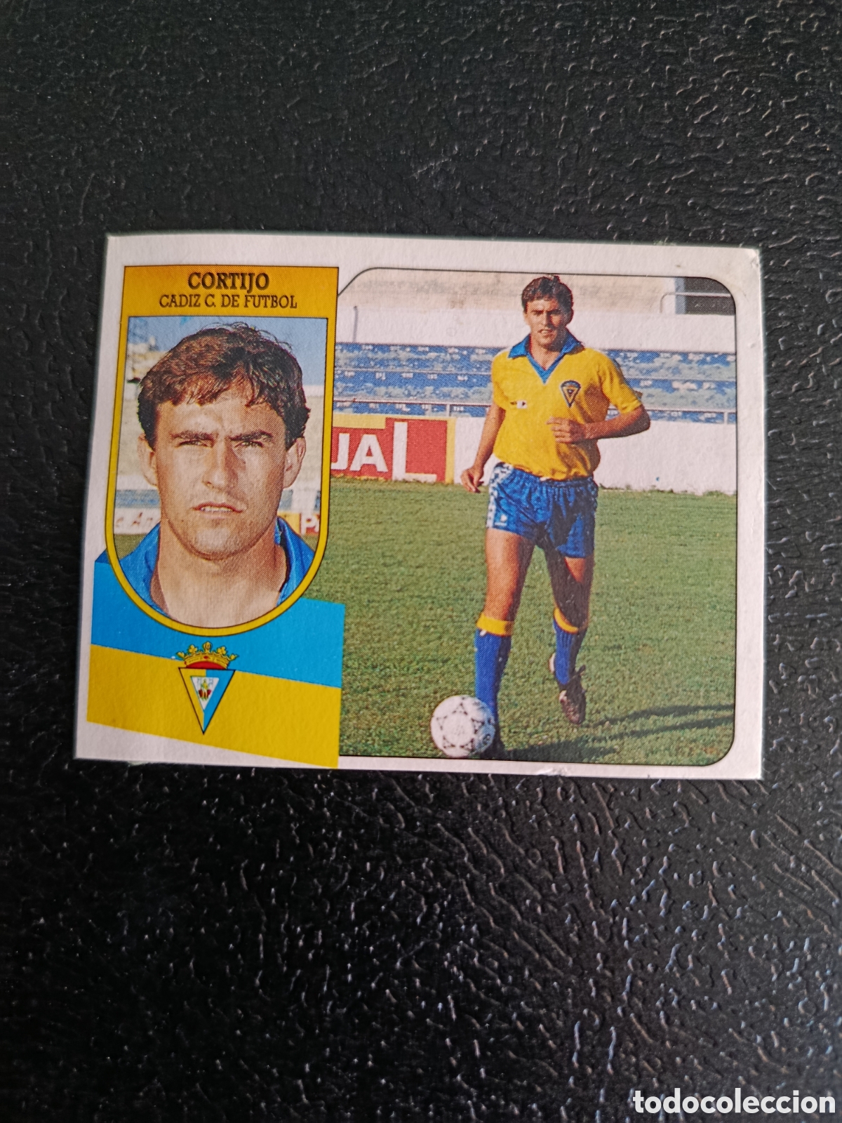 Cromos de f&uacute;tbol: CORTIJO CADIZ BAJA CARTON LIGA ESTE 1991/92 91 92 RECUPERADO DESPEGADO