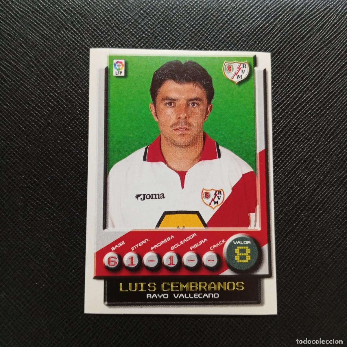 Cromos de F&uacute;tbol: 253 LUIS CEMBRANOS RAYO VALLECANO PANINI 2001 2002 CROMO FUTBOL 01 02 LIGA - SIN PEGAR - A208 PG127