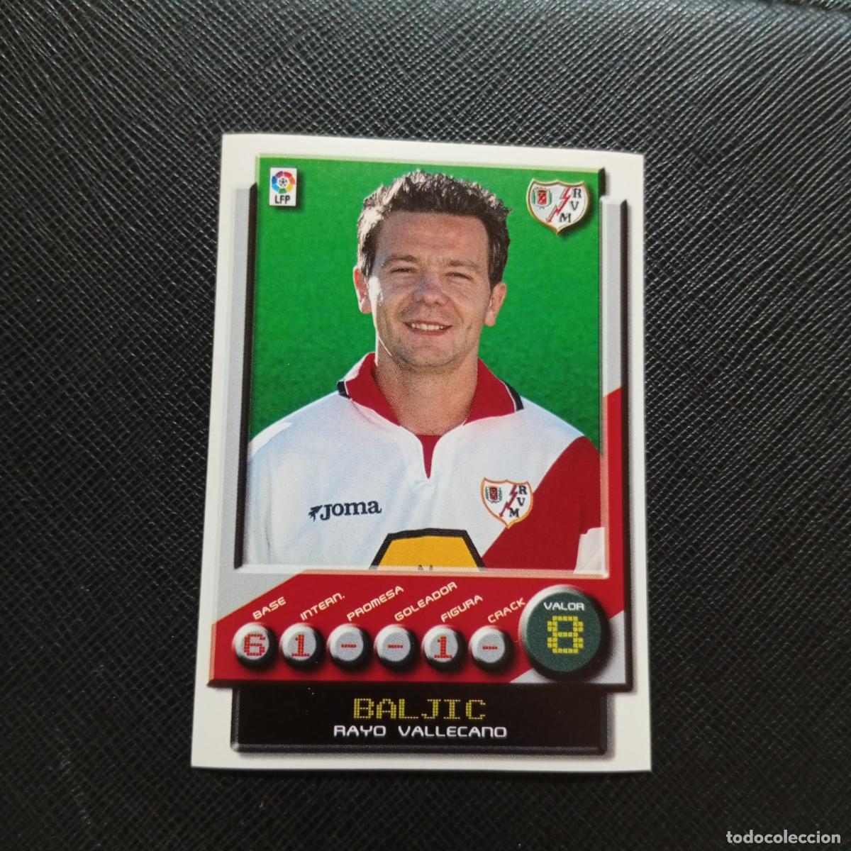 Cromos de F&uacute;tbol: 258 BALJIC RAYO VALLECANO PANINI 2001 2002 CROMO FUTBOL 01 02 LIGA - SIN PEGAR - A208 PG127