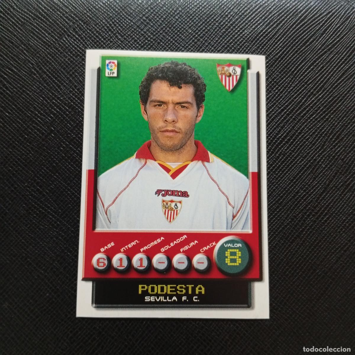 Cromos de F&uacute;tbol: 269 PODESTA SEVILLA PANINI 2001 2002 CROMO FUTBOL 01 02 LIGA - SIN PEGAR - A208 PG127