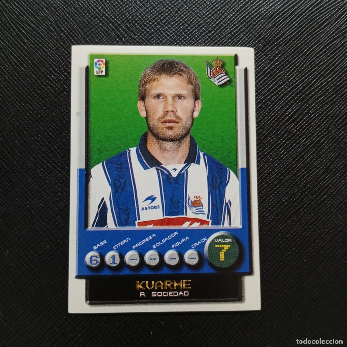 Cromos de F&uacute;tbol: 284 KVARME REAL SOCIEDAD PANINI 2001 2002 CROMO FUTBOL 01 02 LIGA - SIN PEGAR - A208 PG136