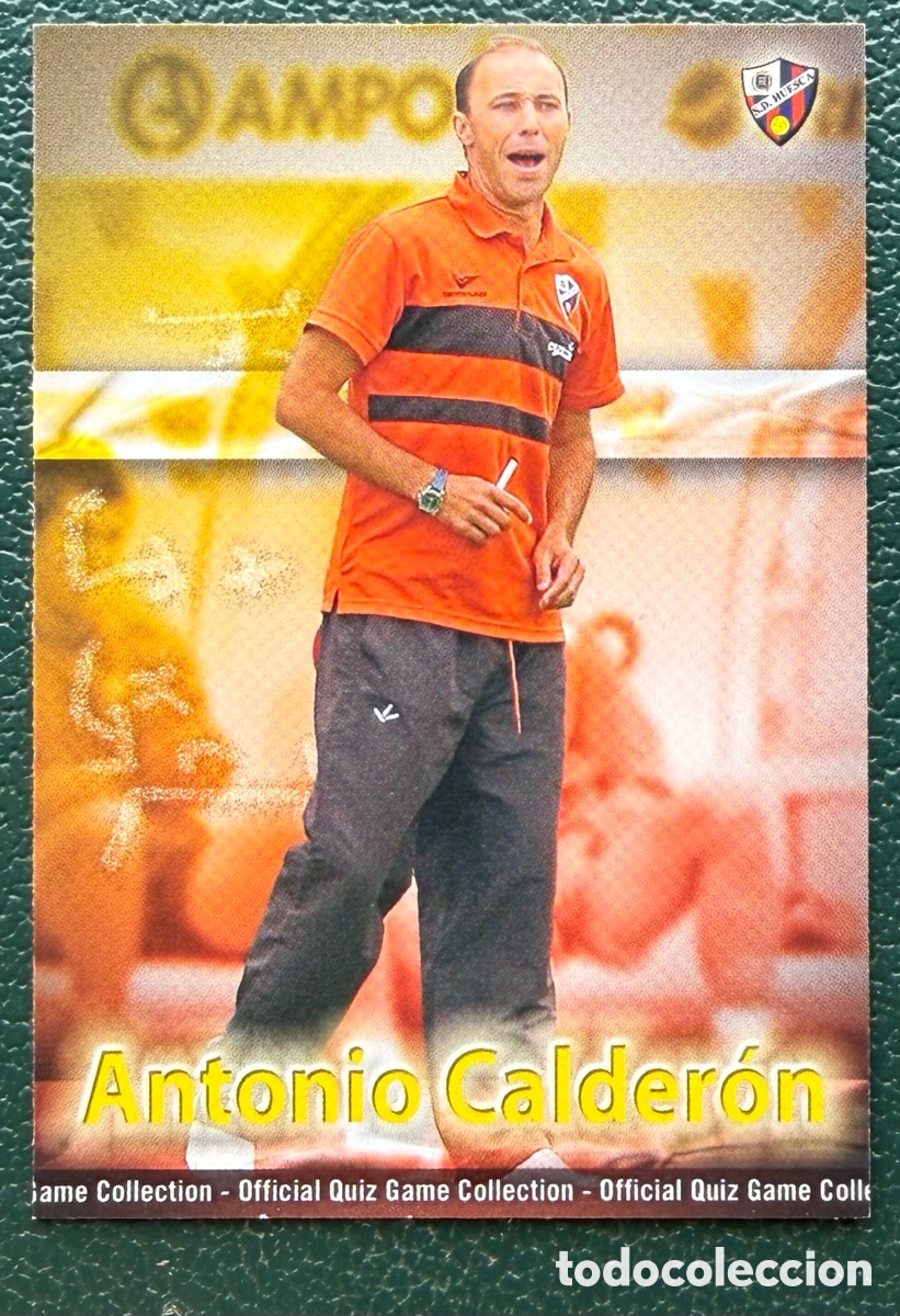 Football Stickers: 924 ANTONIO CALDERON SD HUESCA FICHAS ALBUM MUNDICROMO 2009 2010 09 10
