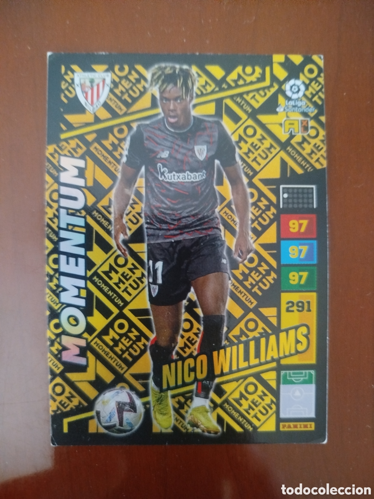 Cromos de F&uacute;tbol: Adrenalyn 2022/23.Athletic Club.Nico Williams (MOMENTUM).