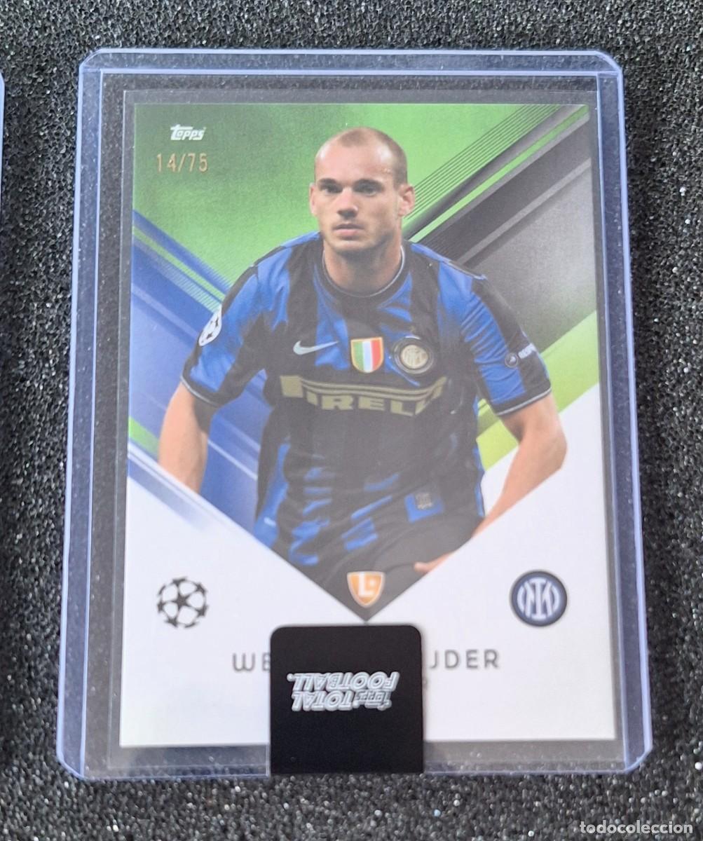 Cromos de F&uacute;tbol: Wesley Sneijder Inter Milan Topps Total Football 14/75 Green