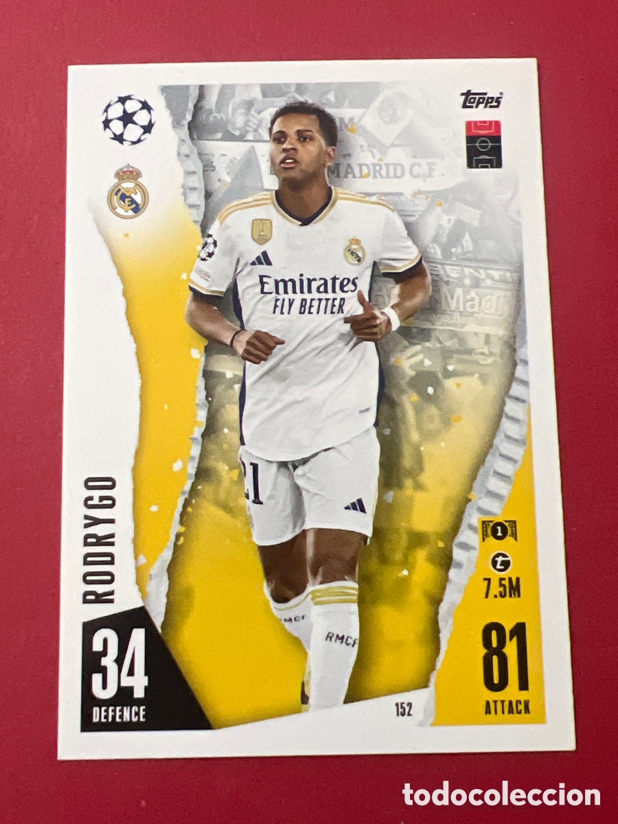 Cromos de F&uacute;tbol: C210. 152 RODRYGO REAL MADRID MATCH ATTAX 2023 2024 TOPPS