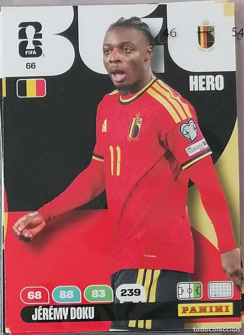 Cromos de F&uacute;tbol: 86 JEREMY DOKU Hero World Cup 2026 Adrenalyn XL Panini