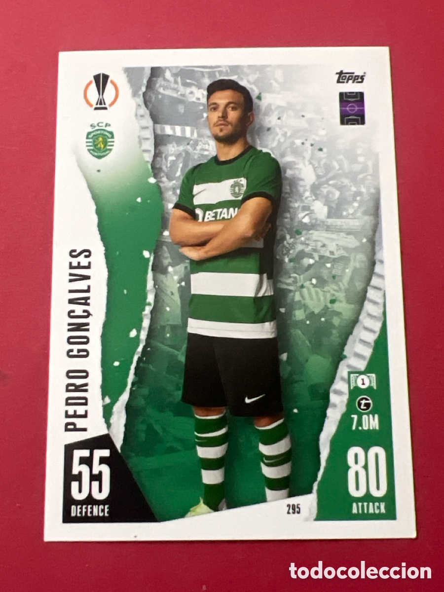 Cromos de F&uacute;tbol: C211. 295 PEDRO GON&Ccedil;ALVES SPORTING DE LISBOA MATCH ATTAX 2023 2024 TOPPS