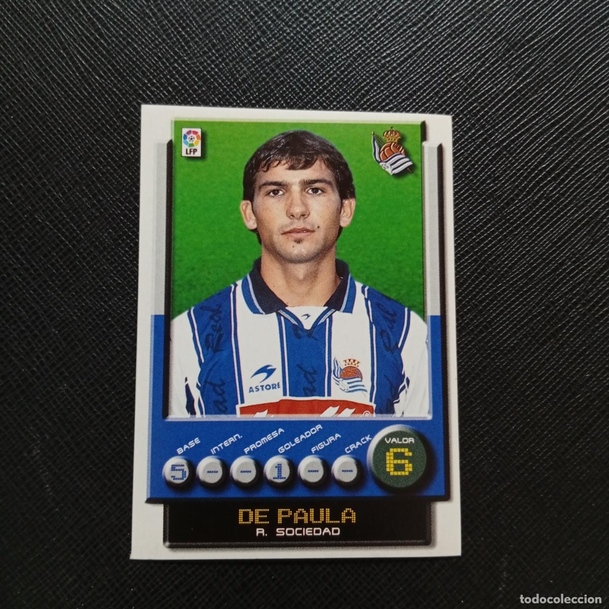 Cromos de F&uacute;tbol: 299 DE PAULA REAL SOCIEDAD PANINI 2001 2002 CROMO FUTBOL 01 02 LIGA - SIN PEGAR - A208 PG145