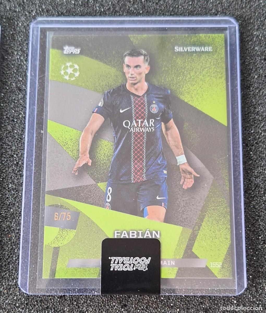 Cromos de F&uacute;tbol: Fabian Ruiz Paris Saint-Germain PSG Topps Total Football 6/75 Green Silverware